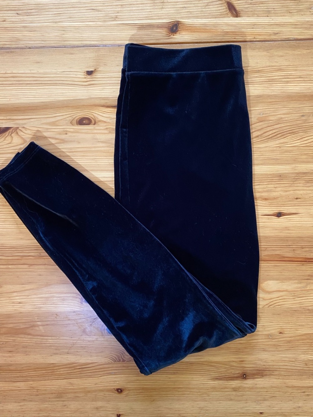 J. Crew Velvet Black Stretch Leggings Size Medium - Picture 7 of 7